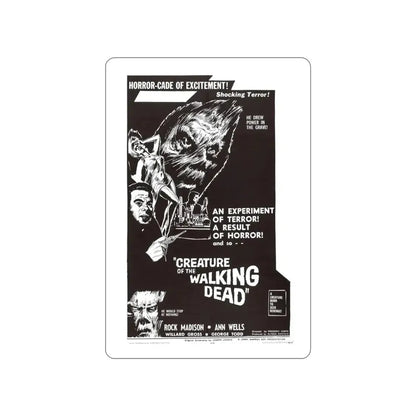 CREATURE OF THE WALKING DEAD 1965 Movie Poster STICKER Vinyl Die-Cut Decal 3 Inch - The Sticker Space