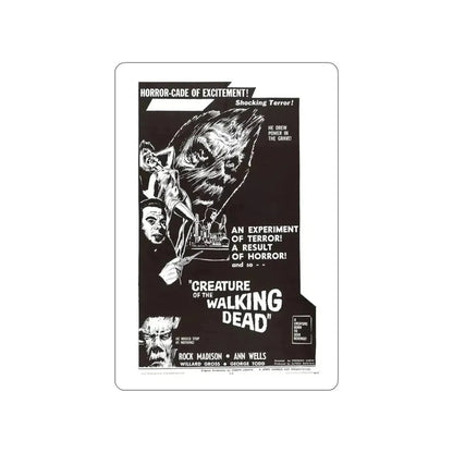 CREATURE OF THE WALKING DEAD 1965 Movie Poster STICKER Vinyl Die-Cut Decal 5 Inch - The Sticker Space