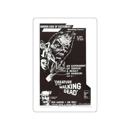 CREATURE OF THE WALKING DEAD 1965 Movie Poster STICKER Vinyl Die-Cut Decal 5 Inch - The Sticker Space