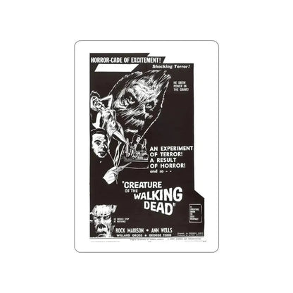 CREATURE OF THE WALKING DEAD 1965 Movie Poster STICKER Vinyl Die-Cut Decal - The Sticker Space