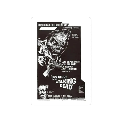 CREATURE OF THE WALKING DEAD 1965 Movie Poster STICKER Vinyl Die-Cut Decal - The Sticker Space