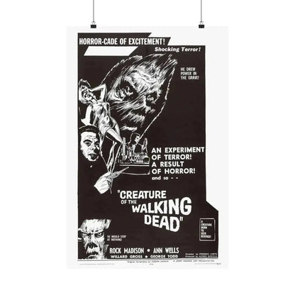 CREATURE OF THE WALKING DEAD 1965 - Paper Movie Poster 20″ x 30″ Matte - The Sticker Space