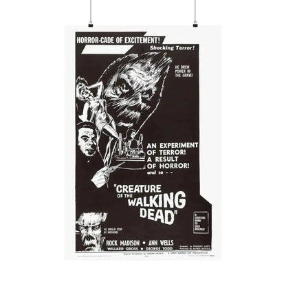 CREATURE OF THE WALKING DEAD 1965 - Paper Movie Poster 24″ x 36″ Matte - The Sticker Space