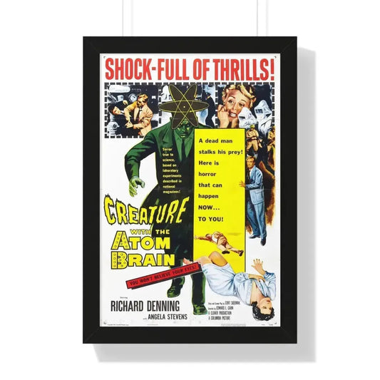 CREATURE WITH THE ATOM BRAIN 1955 - Framed Movie Poster 16″ x 24″ Black - The Sticker Space