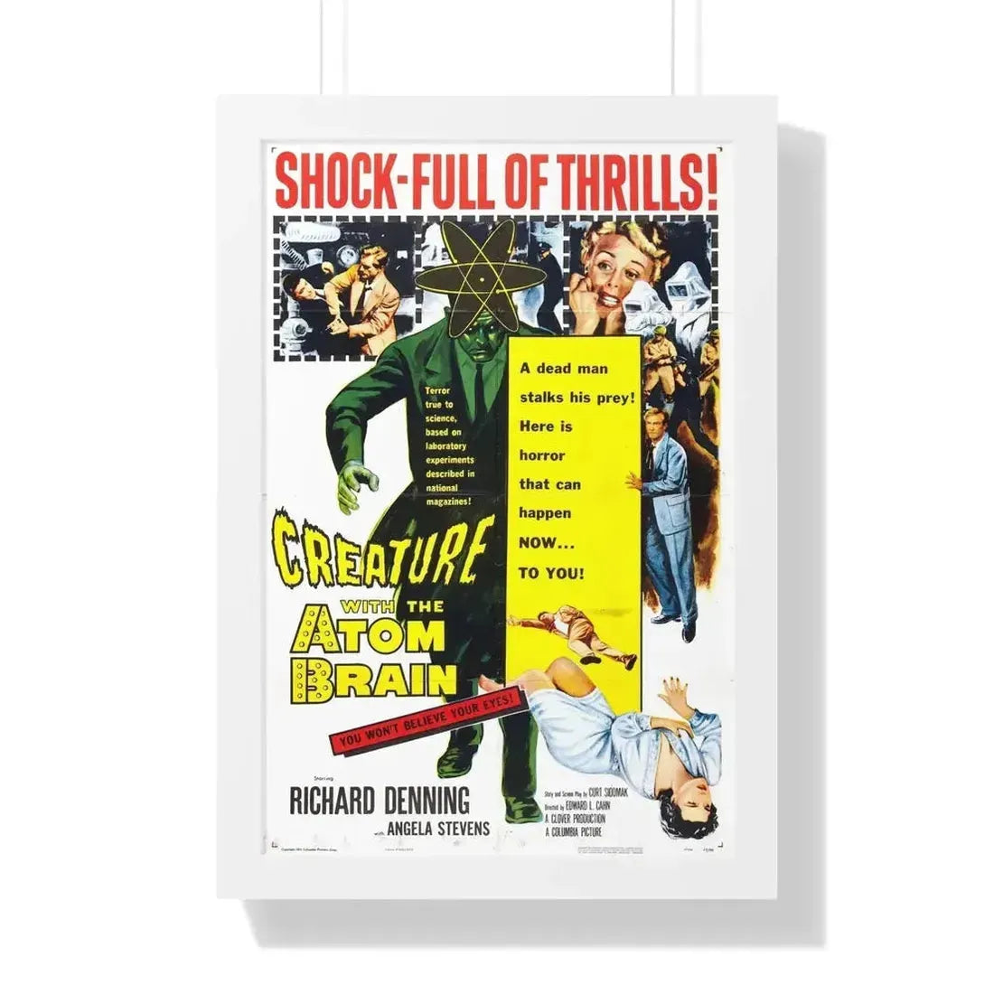 CREATURE WITH THE ATOM BRAIN 1955 - Framed Movie Poster - The Sticker Space