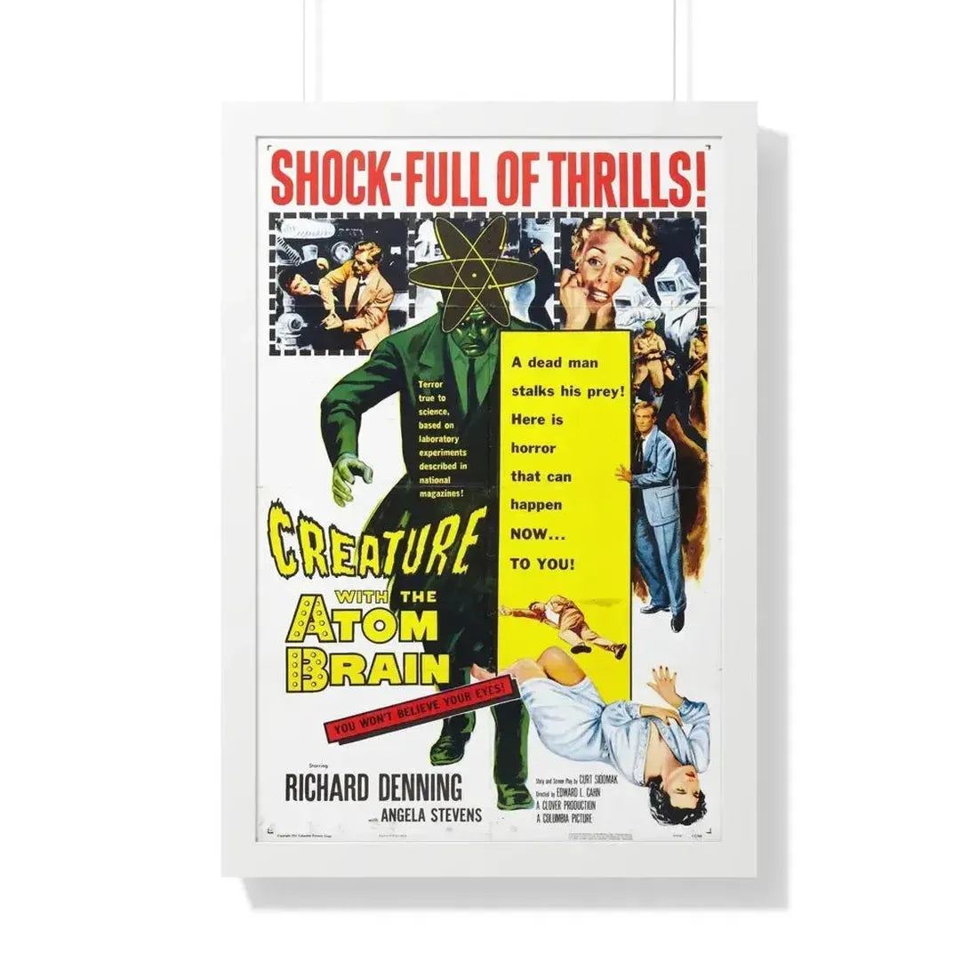 CREATURE WITH THE ATOM BRAIN 1955 - Framed Movie Poster - The Sticker Space