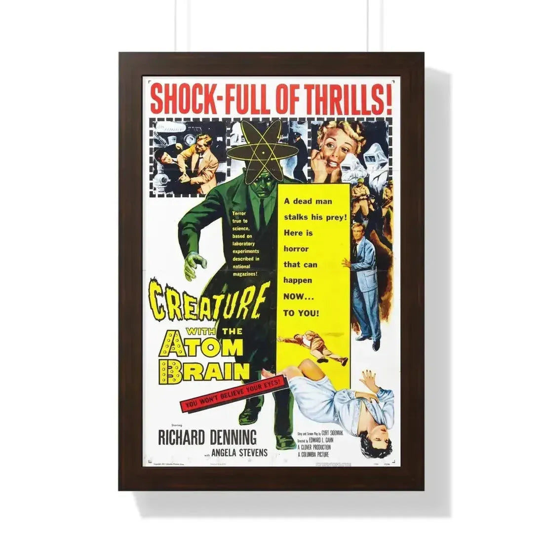 CREATURE WITH THE ATOM BRAIN 1955 - Framed Movie Poster - The Sticker Space