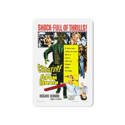 CREATURE WITH THE ATOM BRAIN 1955 Movie Poster - Refrigerator Magnet 6 Inch - The Sticker Space