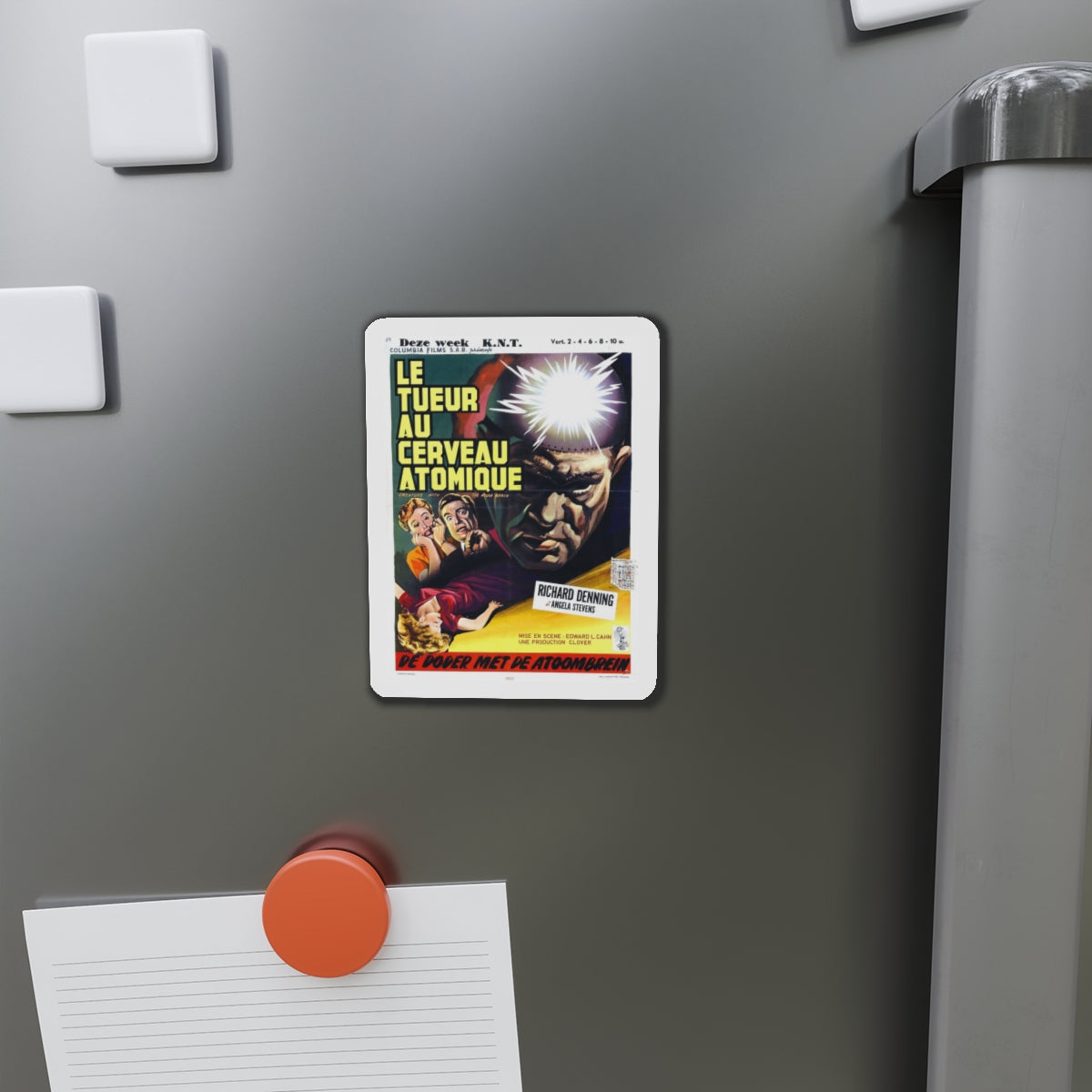 CREATURE WITH THE ATOM BRAIN (BELGIAN) 1955 Movie Poster - Die-Cut Magnet-The Sticker Space