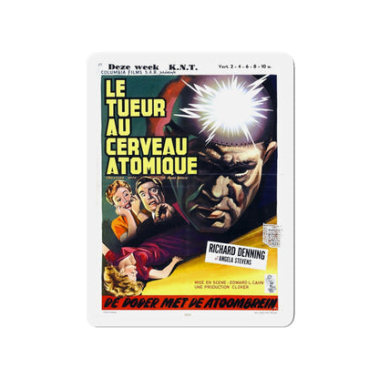 CREATURE WITH THE ATOM BRAIN (BELGIAN) 1955 Movie Poster - Die-Cut Magnet-4" x 4"-The Sticker Space