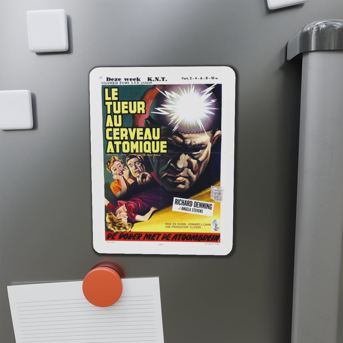 CREATURE WITH THE ATOM BRAIN (BELGIAN) 1955 Movie Poster - Die-Cut Magnet-The Sticker Space