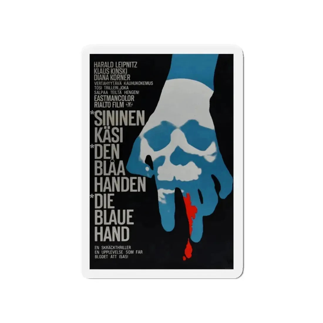 CREATURE WITH THE BLUE HAND 1967 Movie Poster - Refrigerator Magnet 4 Inch - The Sticker Space