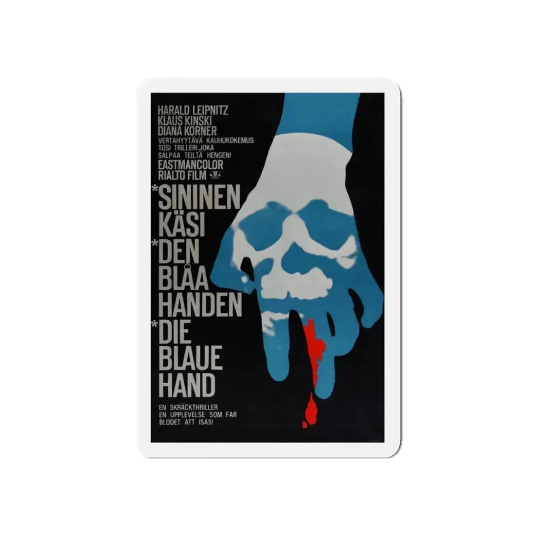CREATURE WITH THE BLUE HAND 1967 Movie Poster - Refrigerator Magnet 5 Inch - The Sticker Space