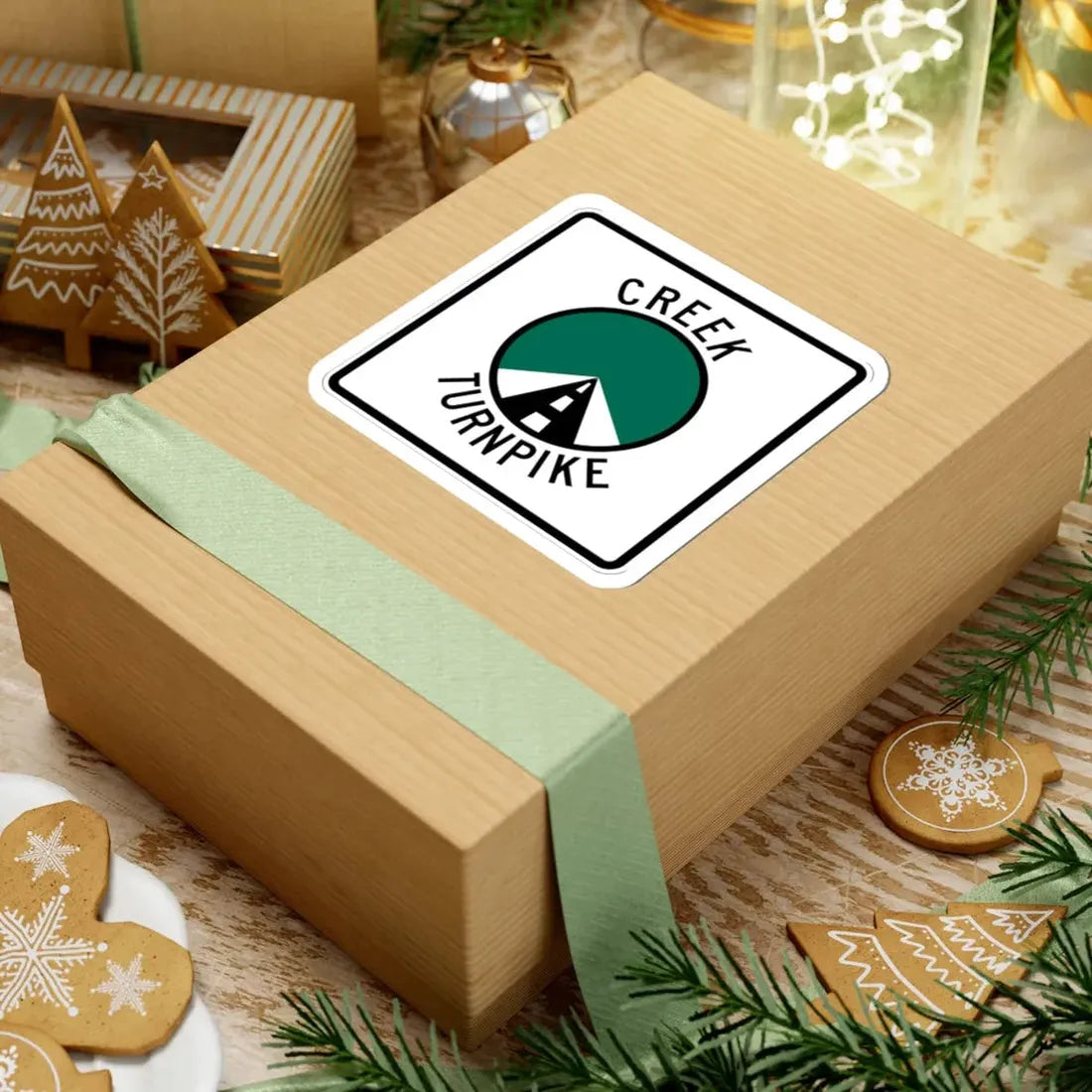 Creek Turnpike (Oklahoma) (Road Sign) STICKER Vinyl Kiss-Cut Decal - The Sticker Space