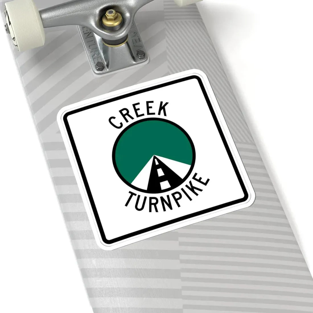 Creek Turnpike (Oklahoma) (Road Sign) STICKER Vinyl Kiss-Cut Decal - The Sticker Space