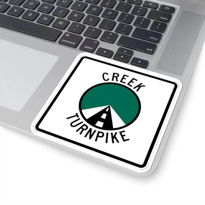Creek Turnpike (Oklahoma) (Road Sign) STICKER Vinyl Kiss-Cut Decal - The Sticker Space