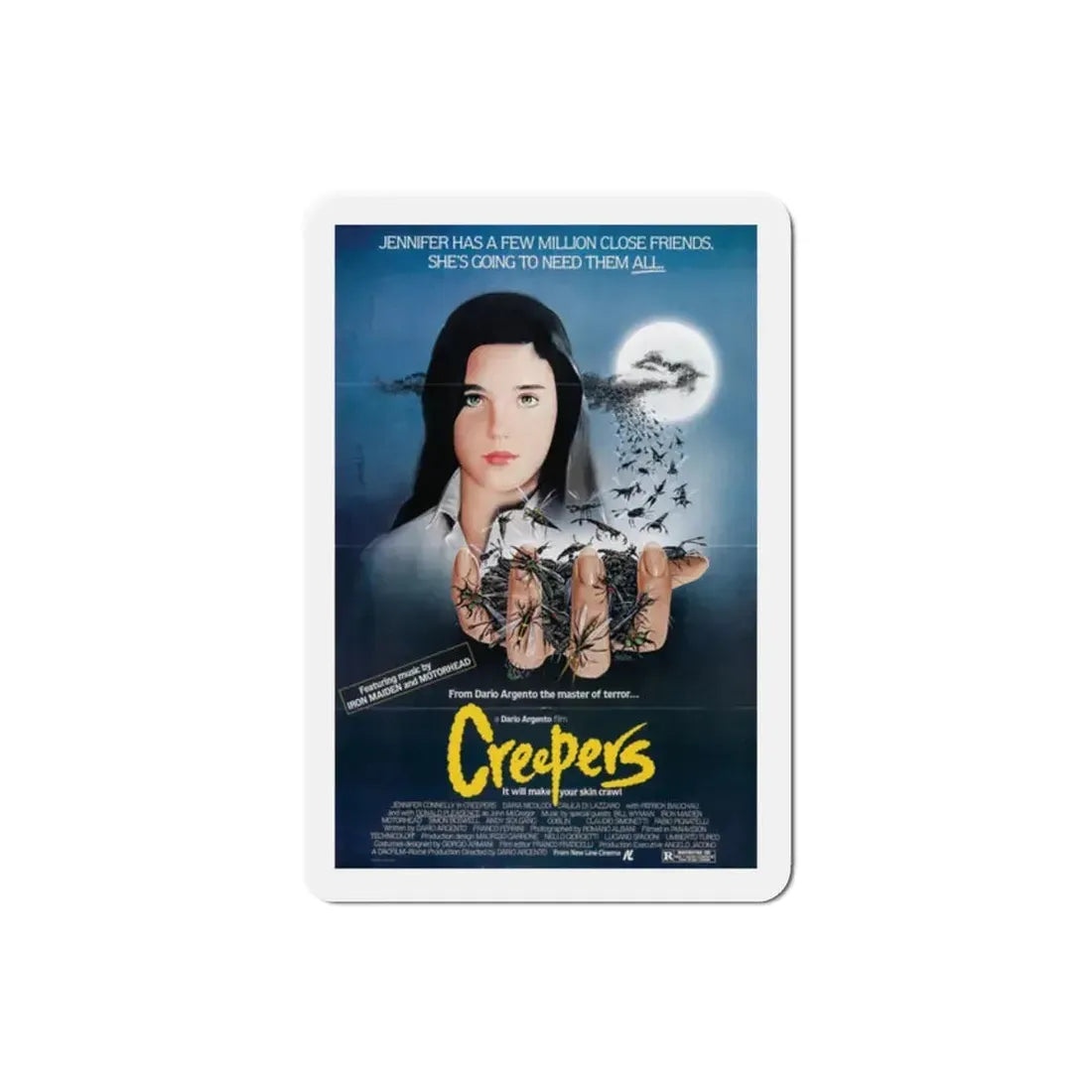 Creepers 1985 Movie Poster Refrigerator Magnet 2 Inch - The Sticker Space
