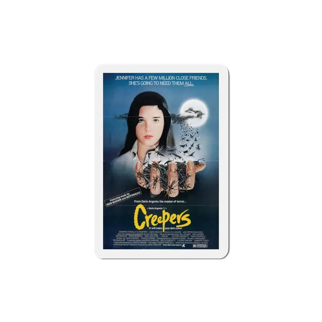 Creepers 1985 Movie Poster Refrigerator Magnet 4 Inch - The Sticker Space