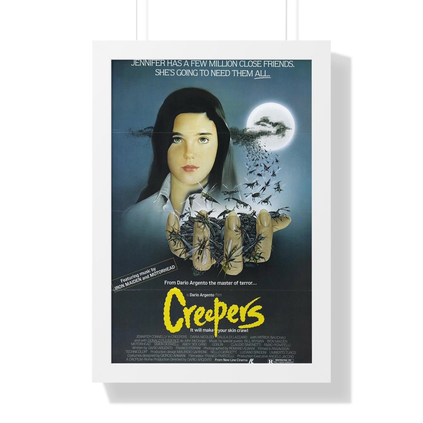 CREEPERS (PHENOMENA) 1985 - Framed Movie Poster-16″ x 24″-The Sticker Space