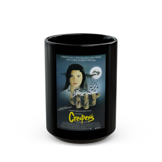 CREEPERS (PHENOMENA) 1985 Movie Poster - Black Coffee Mug-15oz-The Sticker Space