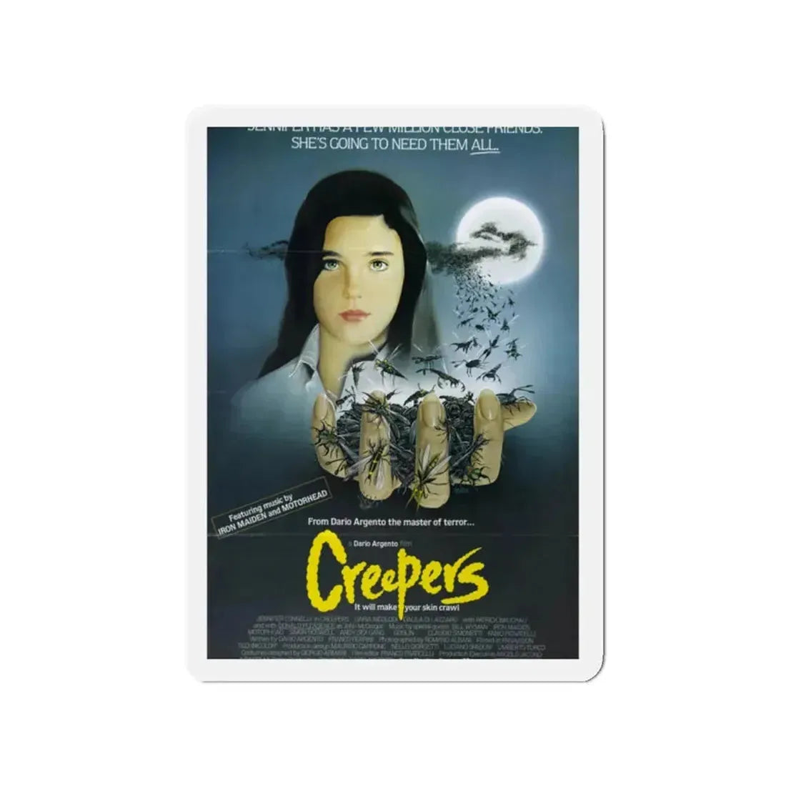 CREEPERS (PHENOMENA) 1985 Movie Poster - Refrigerator Magnet 2 Inch - The Sticker Space