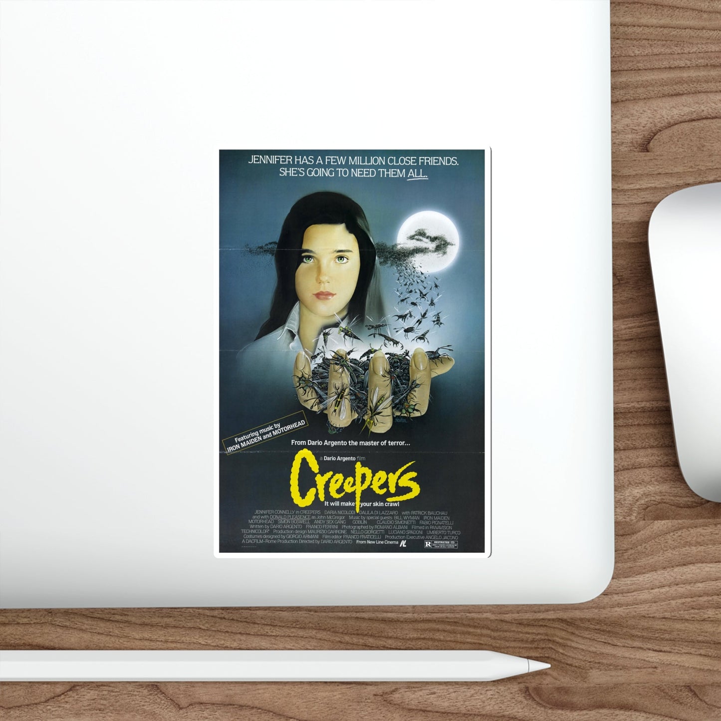 CREEPERS (PHENOMENA) 1985 Movie Poster STICKER Vinyl Die-Cut Decal-The Sticker Space