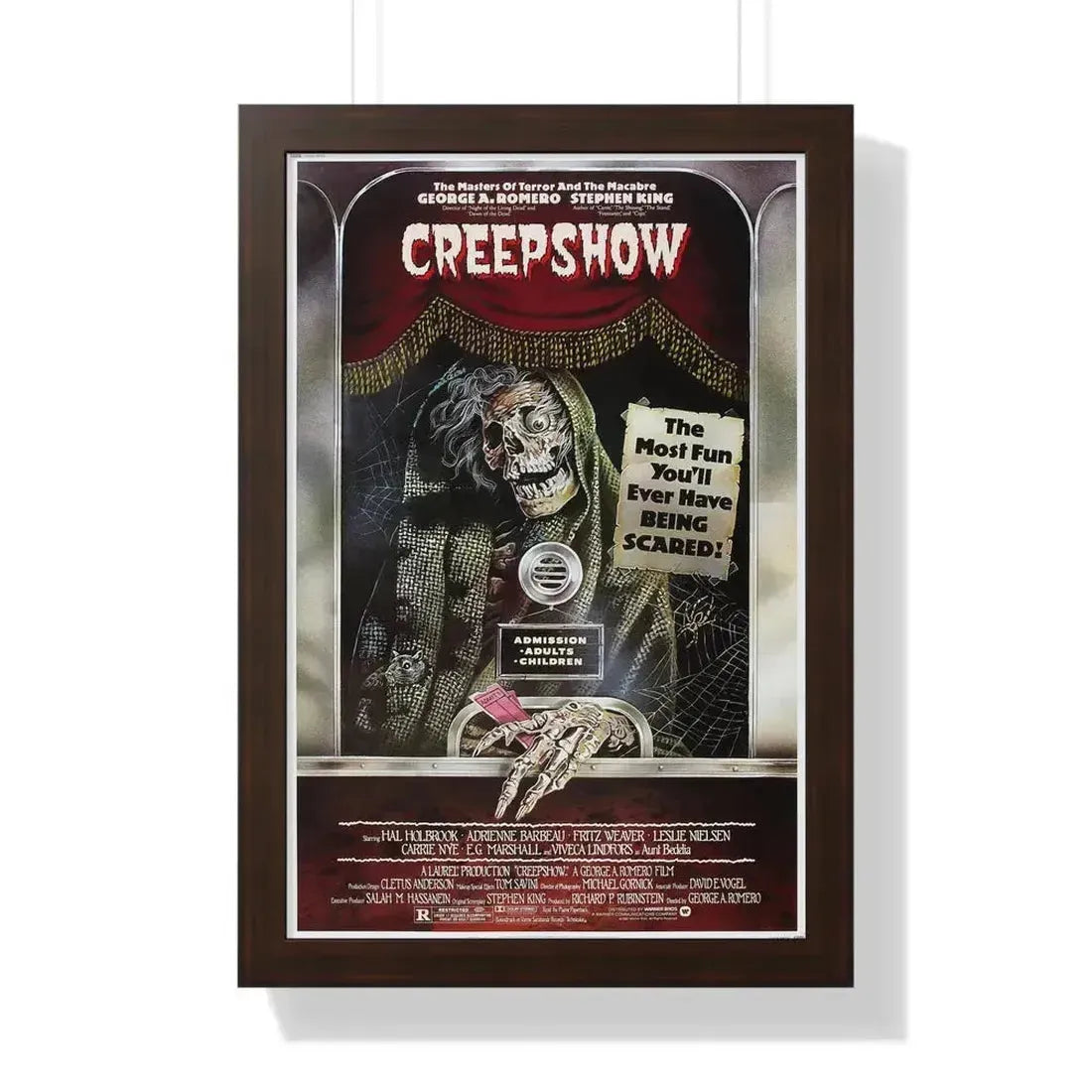 CREEPSHOW 1982 - Framed Movie Poster 16″ x 24″ Walnut - The Sticker Space