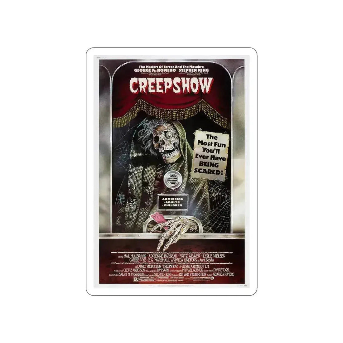 CREEPSHOW 1982 Movie Poster STICKER Vinyl Die-Cut Decal 5 Inch - The Sticker Space