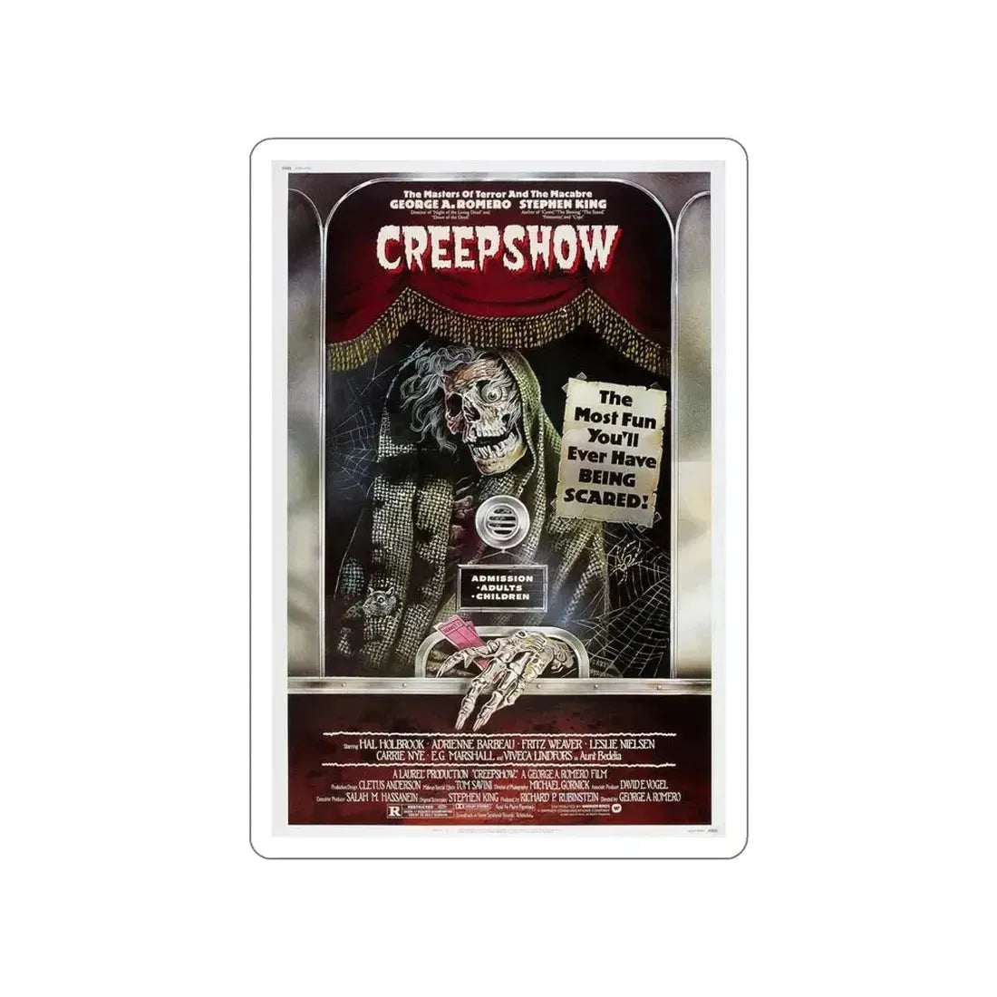 CREEPSHOW 1982 Movie Poster STICKER Vinyl Die-Cut Decal - The Sticker Space