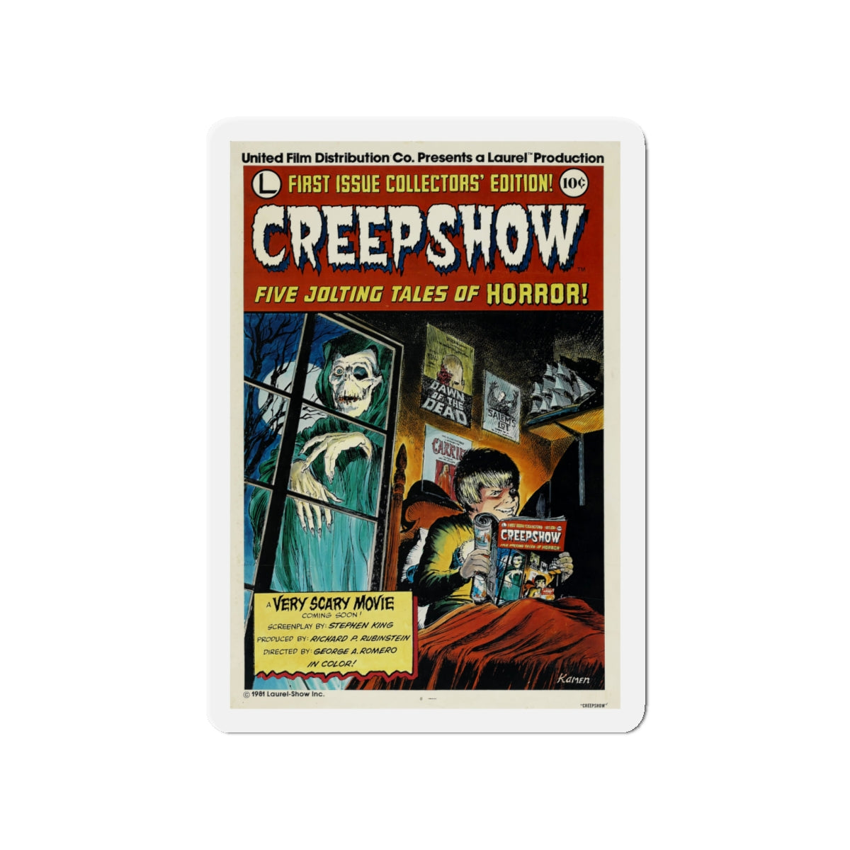 CREEPSHOW (2) 1982 Movie Poster - Die-Cut Magnet-4" x 4"-The Sticker Space