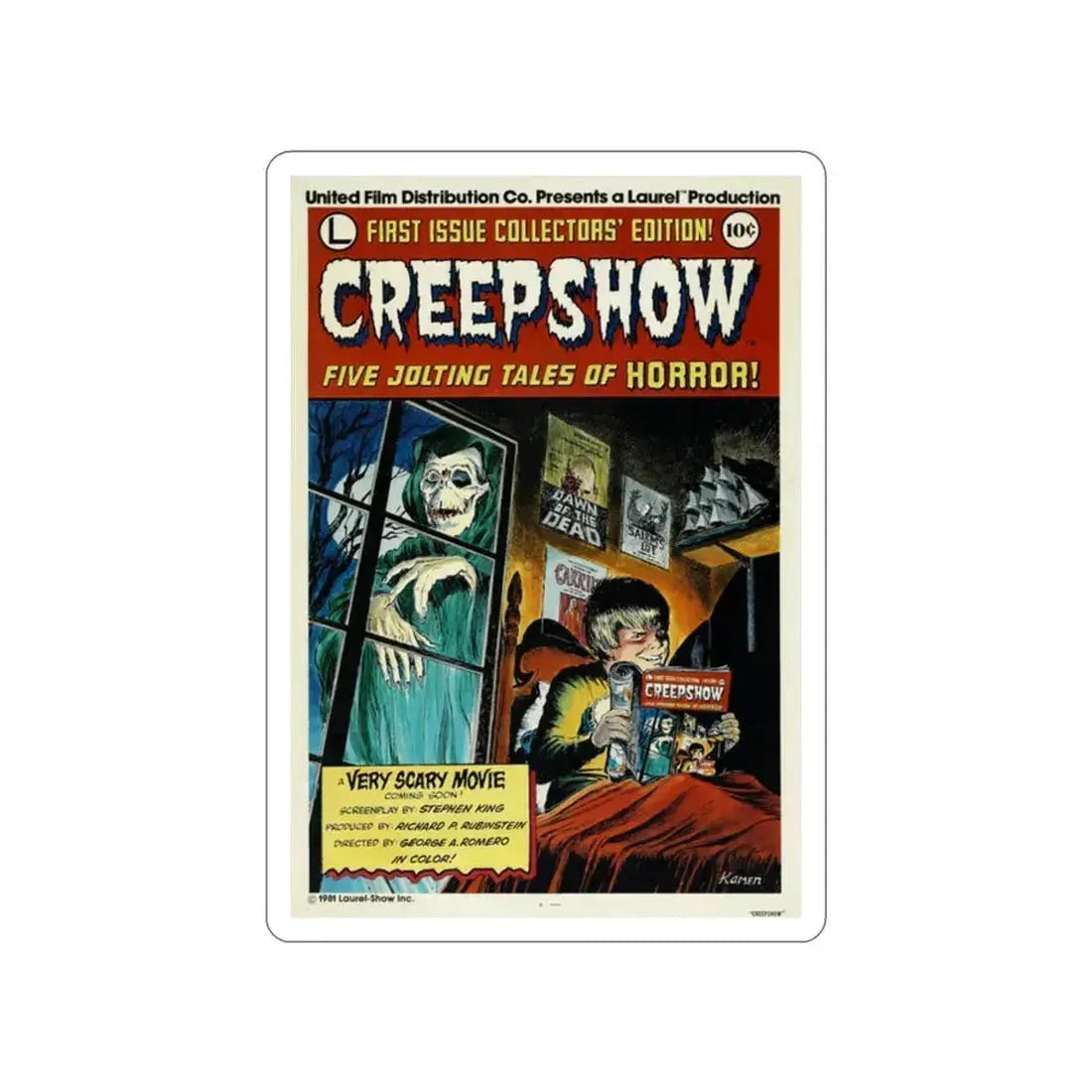 CREEPSHOW (2) 1982 Movie Poster STICKER Vinyl Die-Cut Decal 2 Inch - The Sticker Space