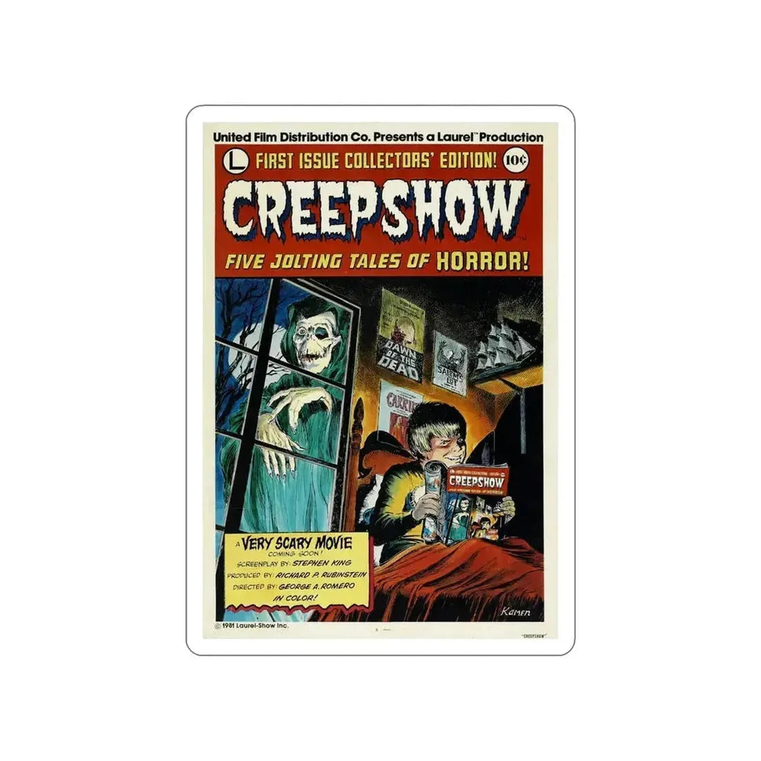 CREEPSHOW (2) 1982 Movie Poster STICKER Vinyl Die-Cut Decal - The Sticker Space