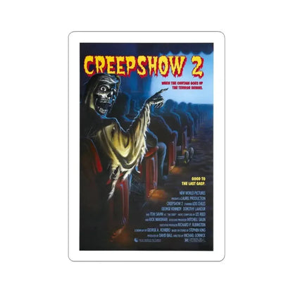 Creepshow 2 1987 Movie Poster - STICKER Vinyl Kiss-Cut Decal 3 Inch White - The Sticker Space