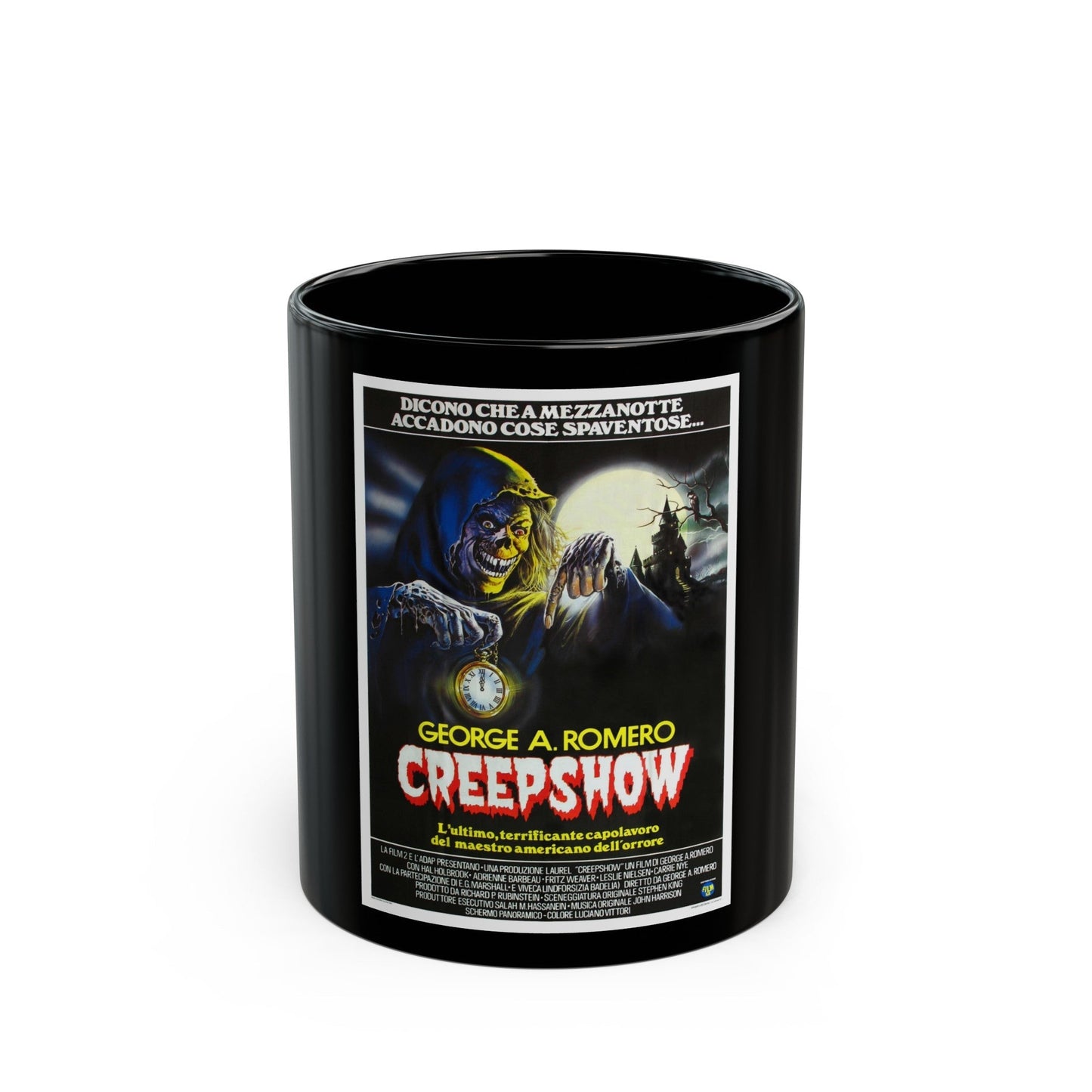 CREEPSHOW (ITALIAN) 1982 Movie Poster - Black Coffee Mug-11oz-The Sticker Space