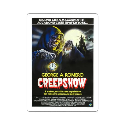 CREEPSHOW (ITALIAN) 1982 Movie Poster - STICKER Vinyl Kiss-Cut Decal 2 Inch White - The Sticker Space