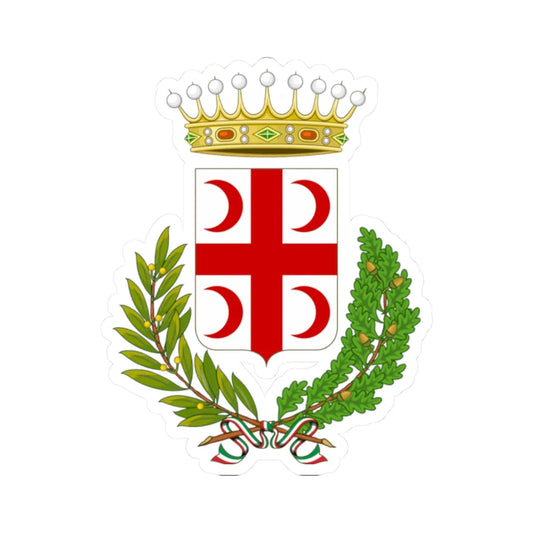 Crescentino-Stemma (Italy) (Coat of Arms) STICKER Vinyl Kiss-Cut Decal 2 Inch White - The Sticker Space