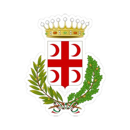 Crescentino-Stemma (Italy) (Coat of Arms) STICKER Vinyl Kiss-Cut Decal 3 Inch White - The Sticker Space