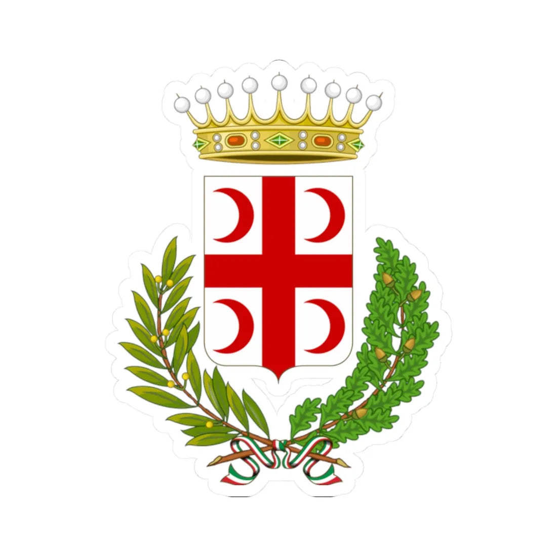 Crescentino-Stemma (Italy) (Coat of Arms) STICKER Vinyl Kiss-Cut Decal - The Sticker Space