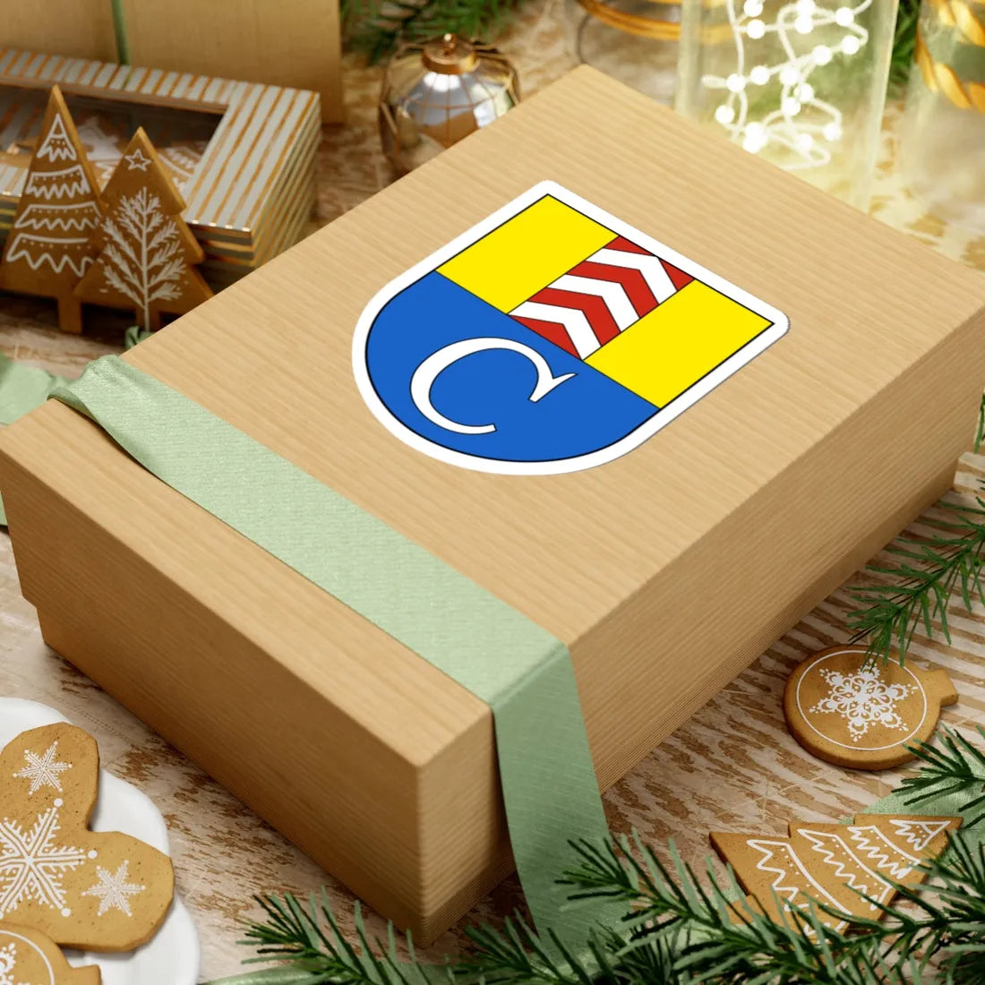 Cressier NE-blazon (Switzerland) (Coat of Arms) STICKER Vinyl Kiss-Cut Decal - The Sticker Space