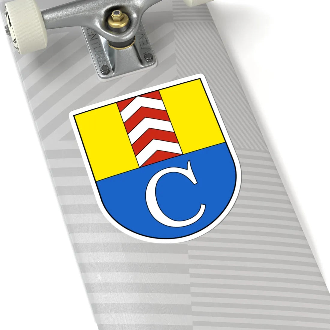 Cressier NE-blazon (Switzerland) (Coat of Arms) STICKER Vinyl Kiss-Cut Decal - The Sticker Space