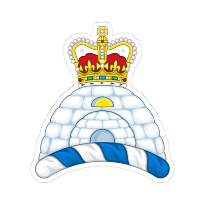 Crest of Nunavut (Canada) (Coat of Arms) STICKER Vinyl Kiss-Cut Decal 6 Inch White - The Sticker Space