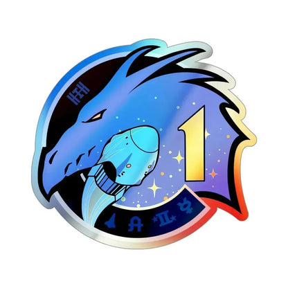 Crew-1 (SpaceX) Holographic STICKER Die-Cut Vinyl Decal 4 Inch Holographic - The Sticker Space