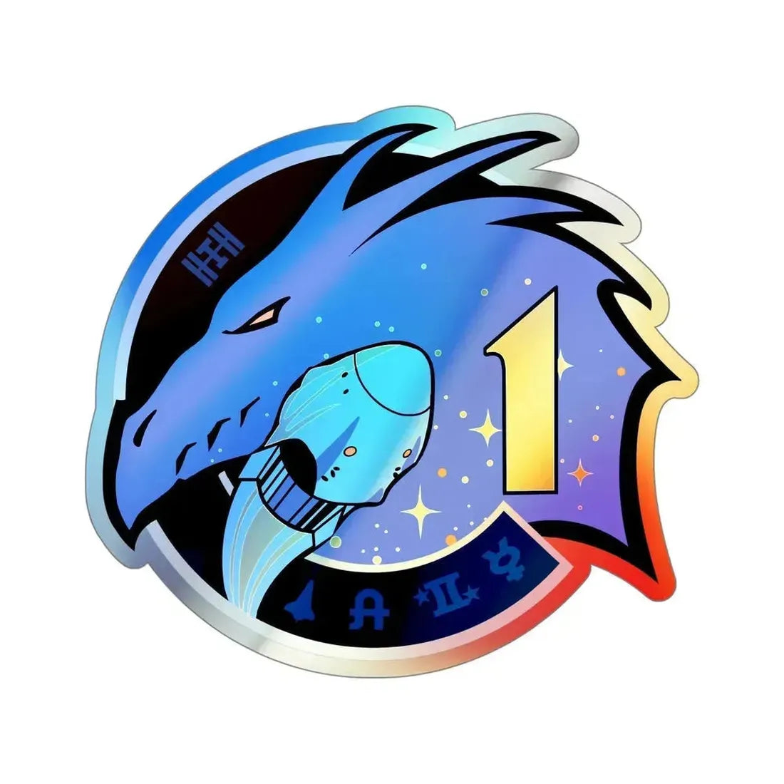 Crew-1 (SpaceX) Holographic STICKER Die-Cut Vinyl Decal 5 Inch Holographic - The Sticker Space