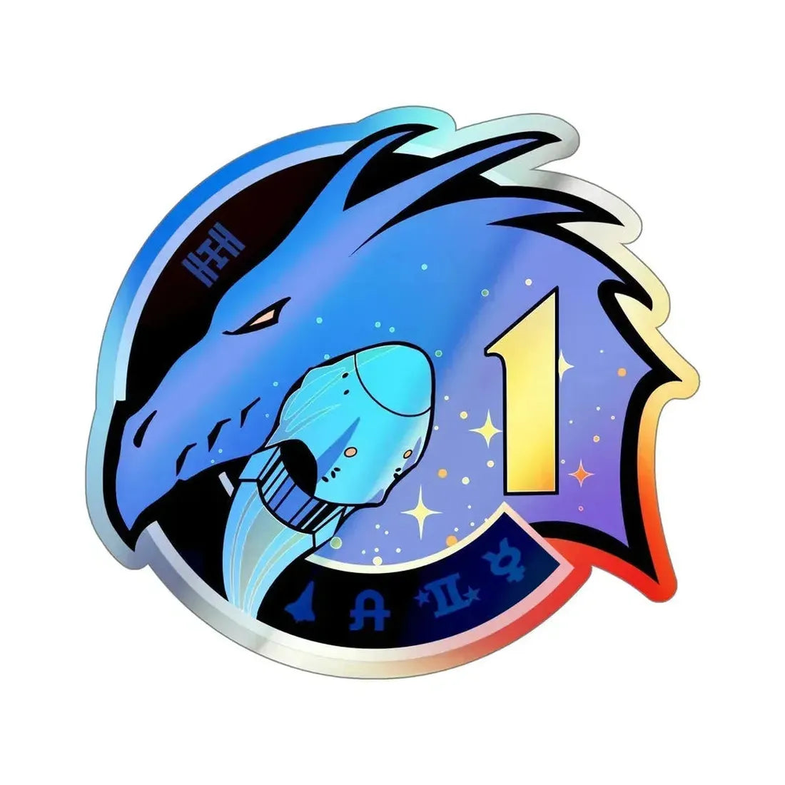 Crew-1 (SpaceX) Holographic STICKER Die-Cut Vinyl Decal 6 Inch Holographic - The Sticker Space