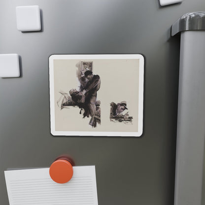 Crime Story Magazine Illustration (Magazine Illustration) Refrigerator Magnet-The Sticker Space