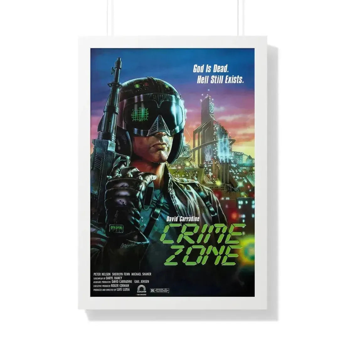 CRIME ZONE 1988 - Framed Movie Poster - The Sticker Space