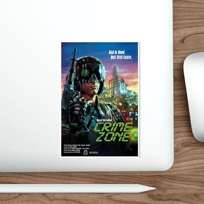 CRIME ZONE 1988 Movie Poster STICKER Vinyl Die-Cut Decal-The Sticker Space