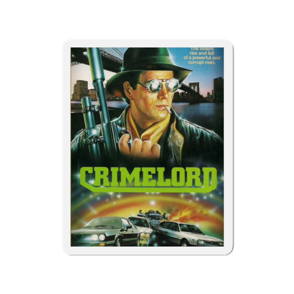 CRIMELORD (UNUSED) Movie Poster - Die-Cut Magnet-2" x 2"-The Sticker Space