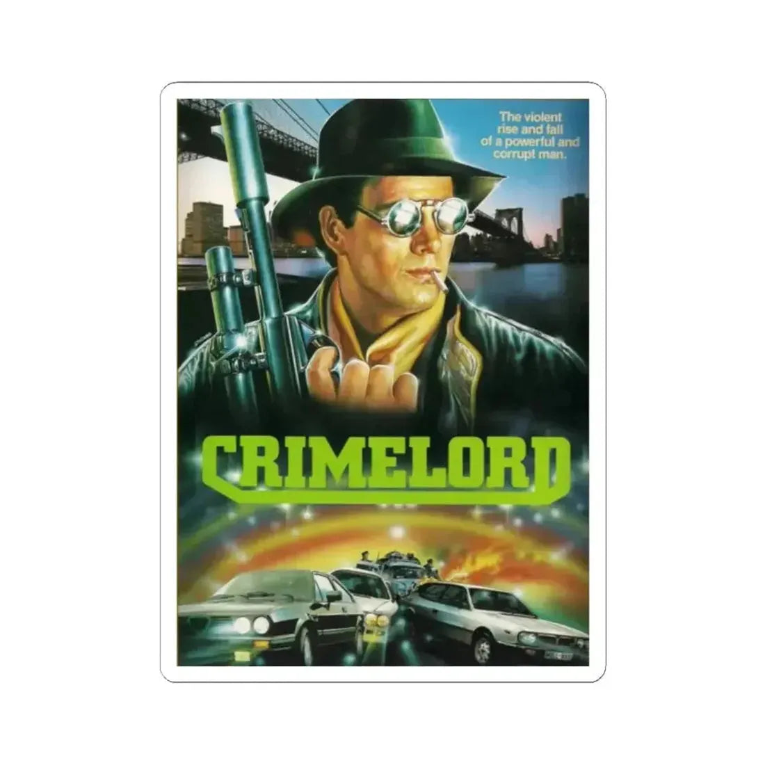 CRIMELORD (UNUSED) Movie Poster - STICKER Vinyl Kiss-Cut Decal 2 Inch White - The Sticker Space