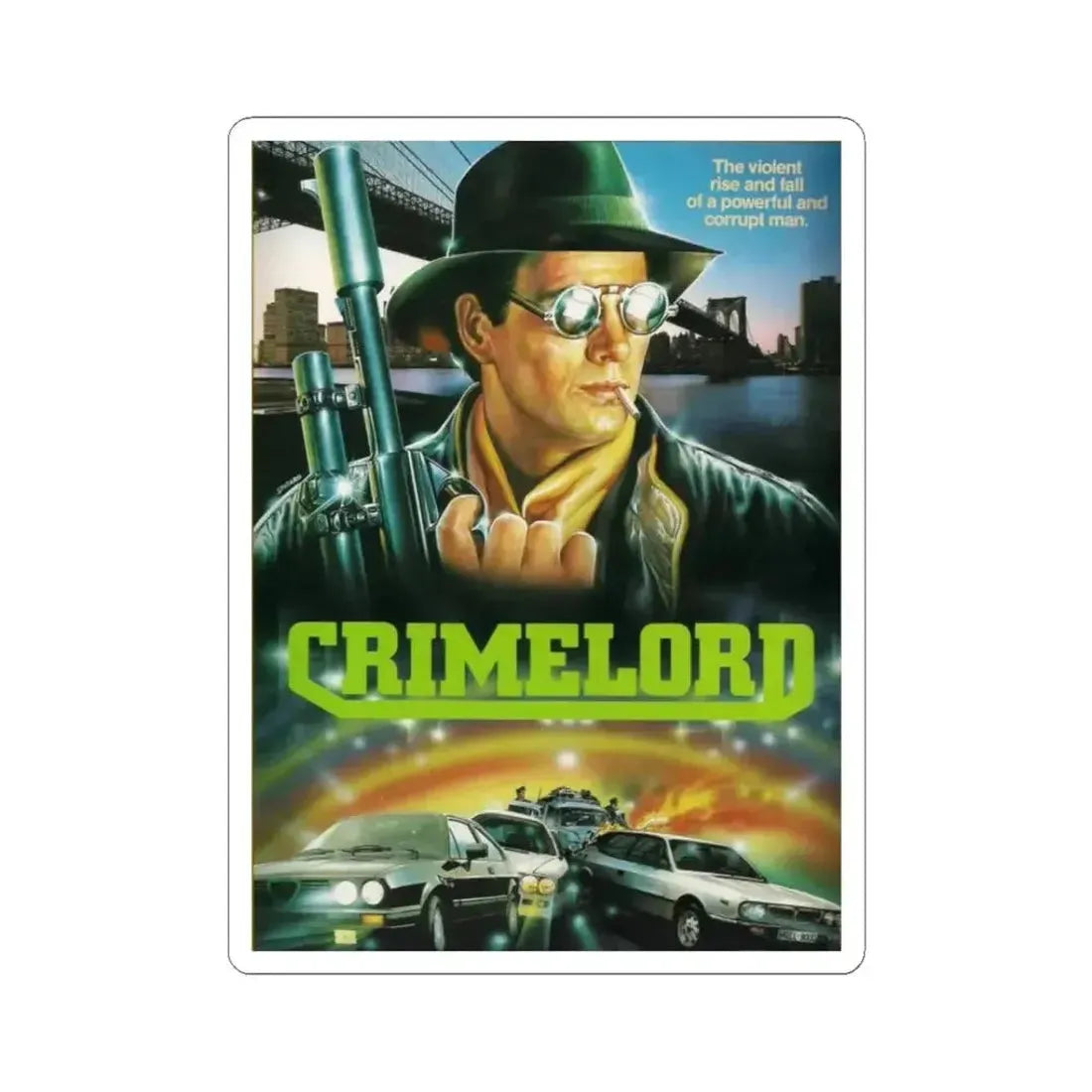 CRIMELORD (UNUSED) Movie Poster - STICKER Vinyl Kiss-Cut Decal 3 Inch White - The Sticker Space